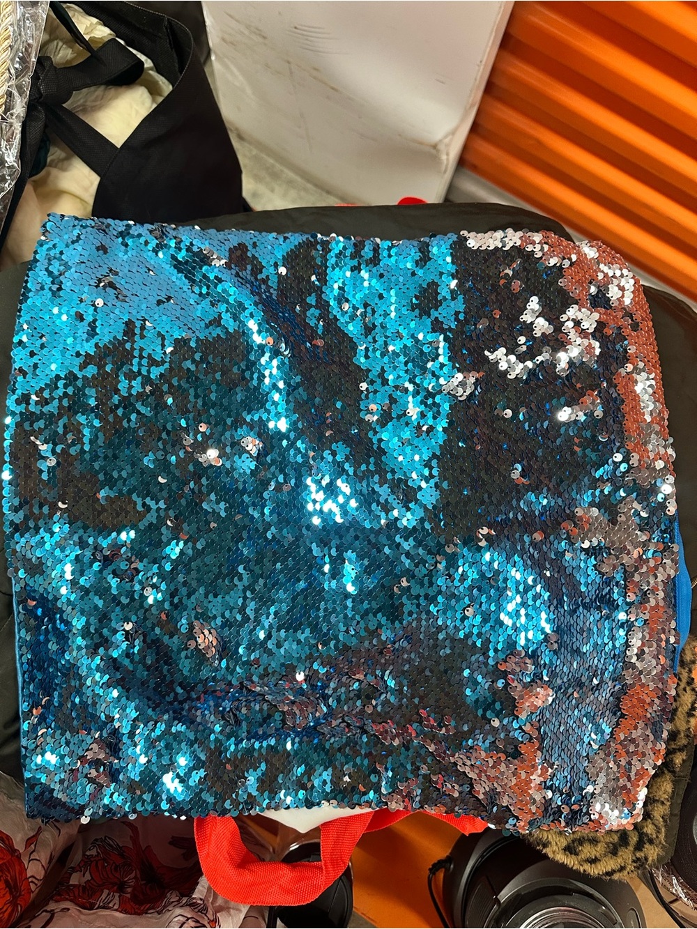 Sequin Mermaid Blue cushion cover